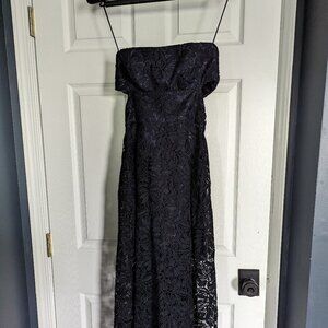 Allen Schwartz dark blue midi dress NWT strapless size 4
